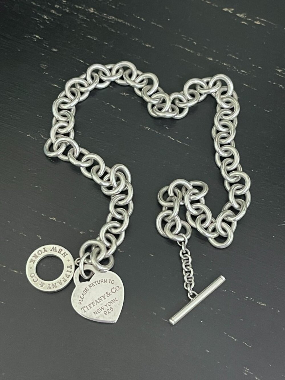 Tiffany & Co. RTT Return To Tiffany Heart Toggle Necklace Silver - Picture 3 of 6
